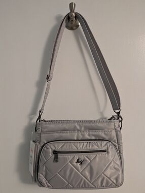NWT Lug Shimmy LE Cloud Grey Crossbody Bag